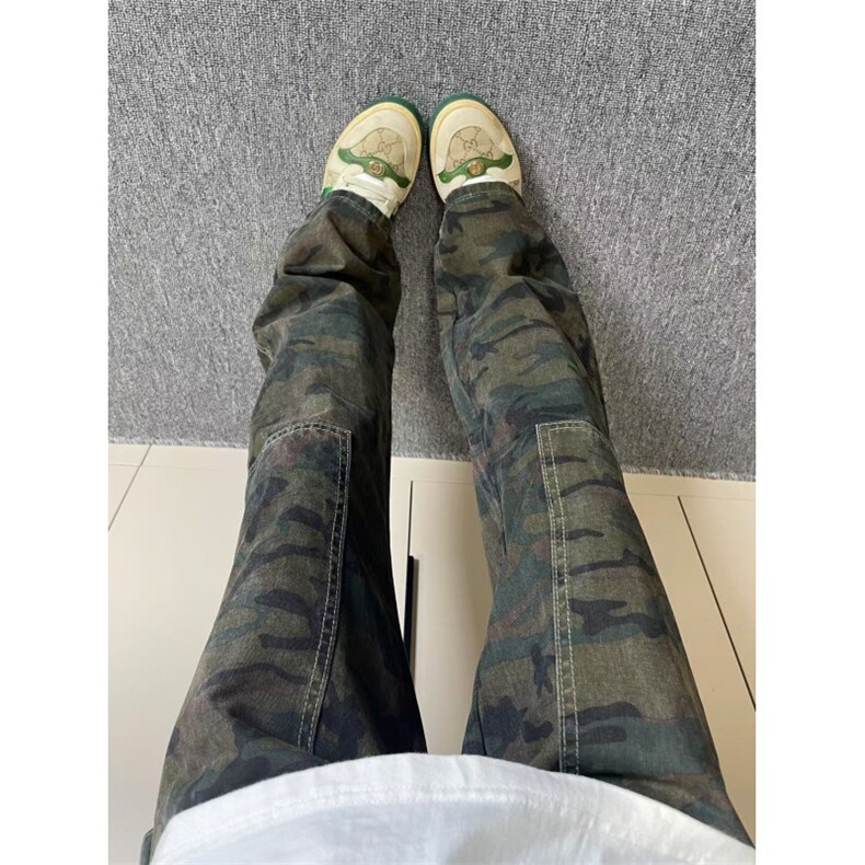 【有货】N47CC-特P46 美式迷彩牛仔裤男直筒工装裤子图片
