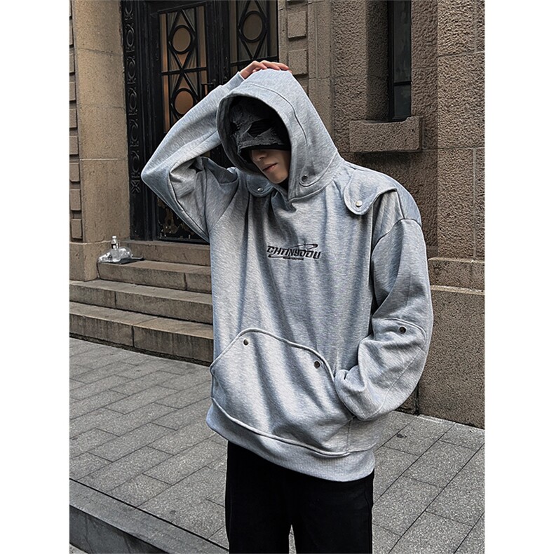 自家图，垫肩cleanfit卫衣男连帽重磅外套设计感小众WYB01-P60,男装卫衣,星座1007（原301D）
