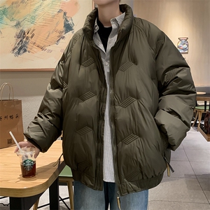 美式复古潮流宽松加厚保暖棉服冬季立领潮牌棉衣男外套 W7940-P80图片