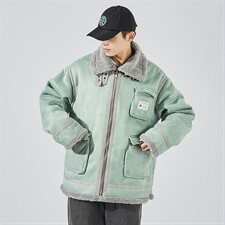 秋冬季新款皮毛一体潮流时尚羊羔毛休闲男棉衣外套MY14/P115，男装棉衣，星座608A