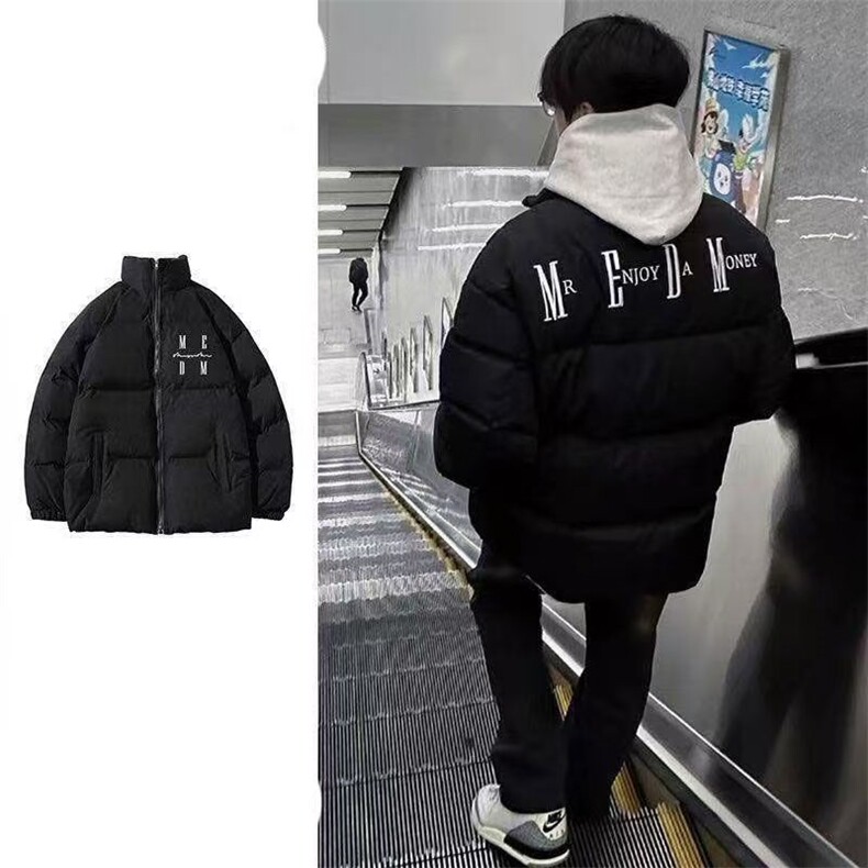 1506/Q8060/P62慵懒风立领加厚棉衣棉服外套图片