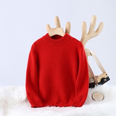 儿童羊毛衫男孩半高领毛衣女童装秋冬套头宝宝加厚羊绒针织打底衫，童装儿童羊毛衫，乐贝童装