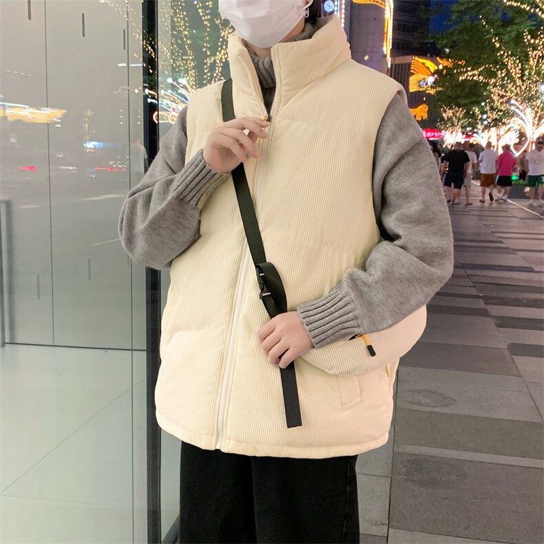 灯芯绒棉马甲男2024秋冬季新款棉衣休闲保暖加厚外套,男装棉衣,星座410-6（原星座1304-1）