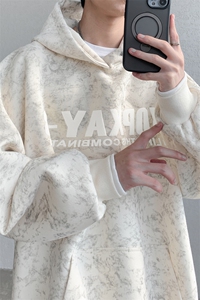 大皂风 秋冬重磅450克假两件宽松连帽卫衣宽松-WY3707-P70控108图片