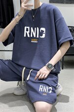 ！2023夏季男士华夫格短袖T恤套装潮流一套HTZ06P50，男装T恤，电商B220