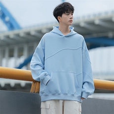 秋季现货纯色宽松二开卫衣男DSA157B-W6996-特P45，男装卫衣，电商A157B