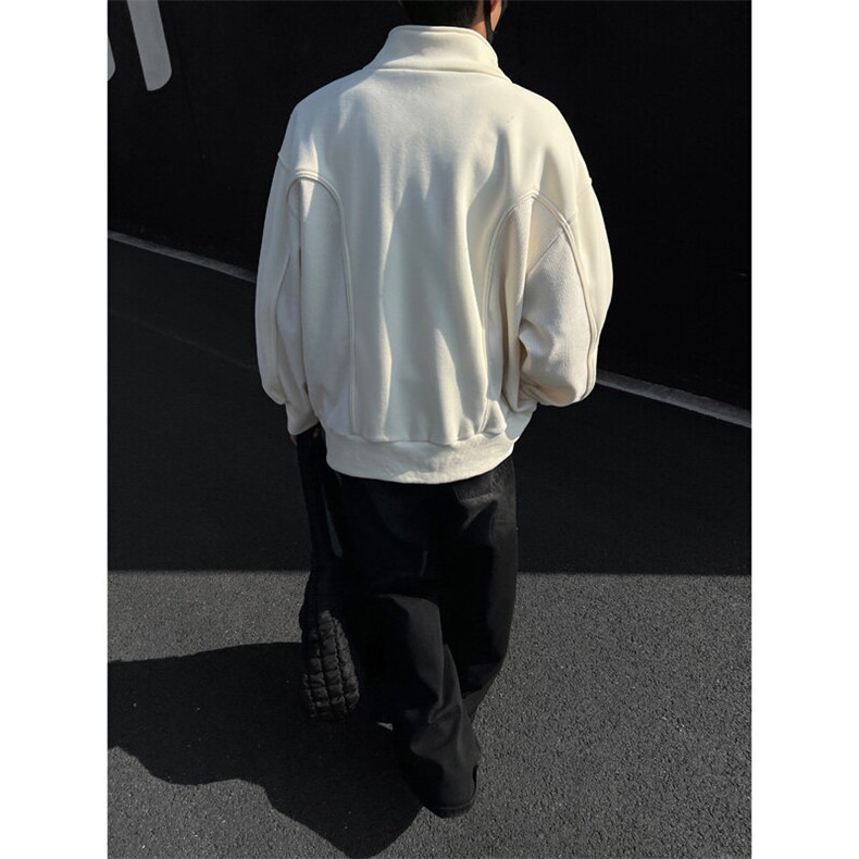 立领拉链拼接设计感卫衣男XH92-特p70,男装卫衣,电商B367