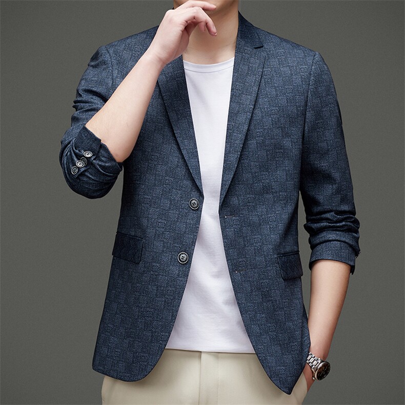 DJ2299钱塘2020-3新款时尚休闲百搭简约西服中年男士货稳P147,男装西服,钱塘207-3