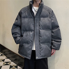 （现货）美拉德复古皮棉衣纯色立领加厚棉袄棉服7383-特P90，男装棉衣，星座1213