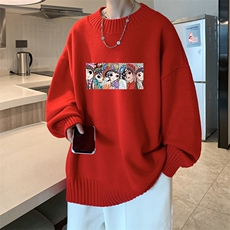 半高领毛衣男士大码针织衫男毛线衣男M18250-P45加绒款-P65，男装针织衫/毛衣，电商A040