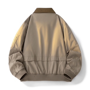 白底 夹克男款解构弯刀短款外套廓形翻领棒球服JK02557-P70图片