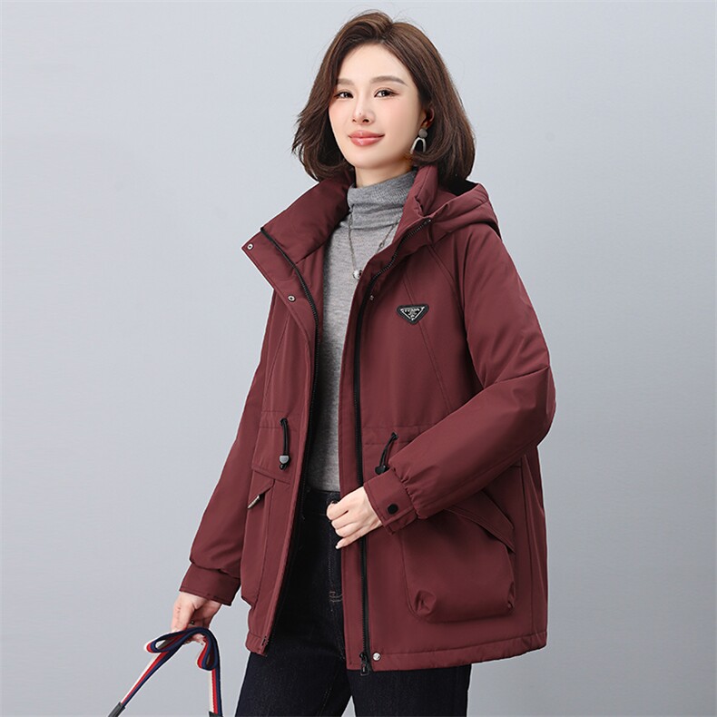 2024年冬季新款时尚休闲加绒加厚派克服,女装派克服,依恋蒂丝