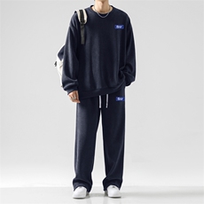 重磅条绒休闲百搭垂顺套装TZ816-特批98，男装休闲套装，星座718