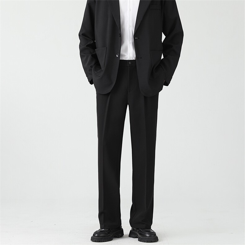 西裤男士秋季垂坠感直筒宽松休闲裤阔腿百搭九分西装裤K99-P45，男装西服套装，星座610（原A335）