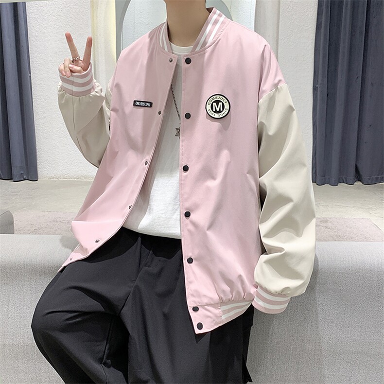 现货2022港风春装休闲男女情侣款夹克外套上衣D201-DM88-P65,男装夹克,电商D321-1