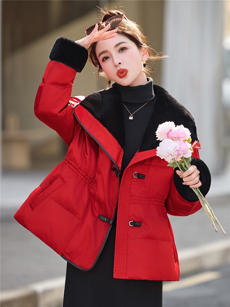 2025年冬季依如秀新中式狐狸毛羽绒服,女装羽绒服,依如秀(原杭风阁)