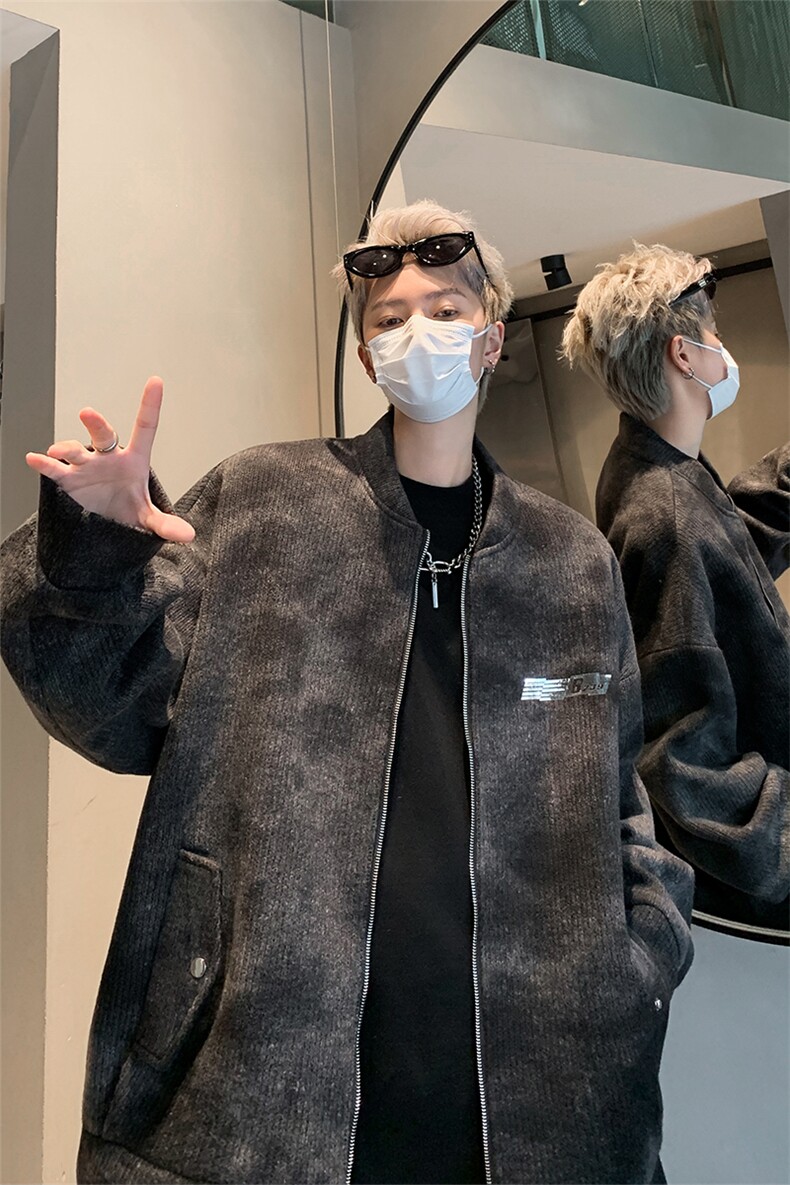 美式复古棒球服男2025秋季潮牌工装飞行夹克XZ514-2-24246-P118,男装夹克,星座514-2(原B239)