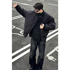网图慎用加厚夹棉夹克双开拉链防水潮牌棉衣外套M2527-P78，男装夹克，星座1213