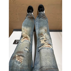 【网图有货】破洞牛仔裤男美式高街vibe裤子直筒NZ010LL-特P55，男装牛仔裤，星座1007（原301D）