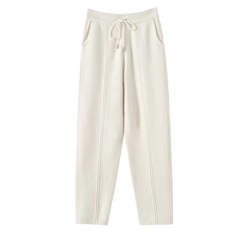 2025年秋季新款百搭子嘛点双杠萝卜裤，女装休闲裤，宏杨羊绒