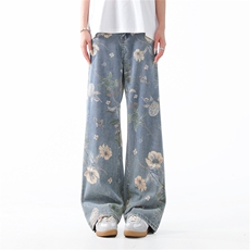 903-AK40-特P55【S-3XL】男女花灰牛仔裤！4，男装牛仔裤，星座903