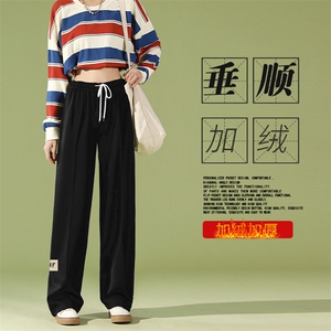 美式加绒加厚休闲百搭秋冬拖地卫裤 WK71-1常规28加绒特批38图片