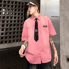男士洗水做旧牛仔衬衫QCS15P60，男装衬衫，星座1116-2
