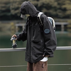 山系徒步冲锋衣外套男女美式潮牌户外登山服防风夹克男WT085-P70，男装夹克，星座1008