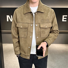 新款外套男鹿皮绒男装夹克时尚休闲百搭衣服C317-JK9519-P145，男装夹克，电商C317