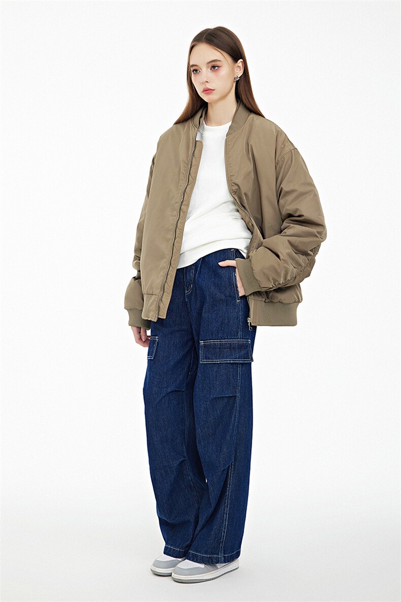 现货3色欧美街头酷炫棒球服飞行服夹克棉服外套,男装夹克,电商A105