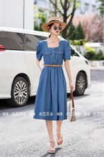 连衣裙，女装连衣裙，水恋百合