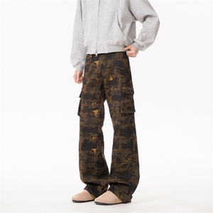 B221 美式ins高街暗黑修身微喇迷彩弹力牛仔裤LK25462-特P45控78图片