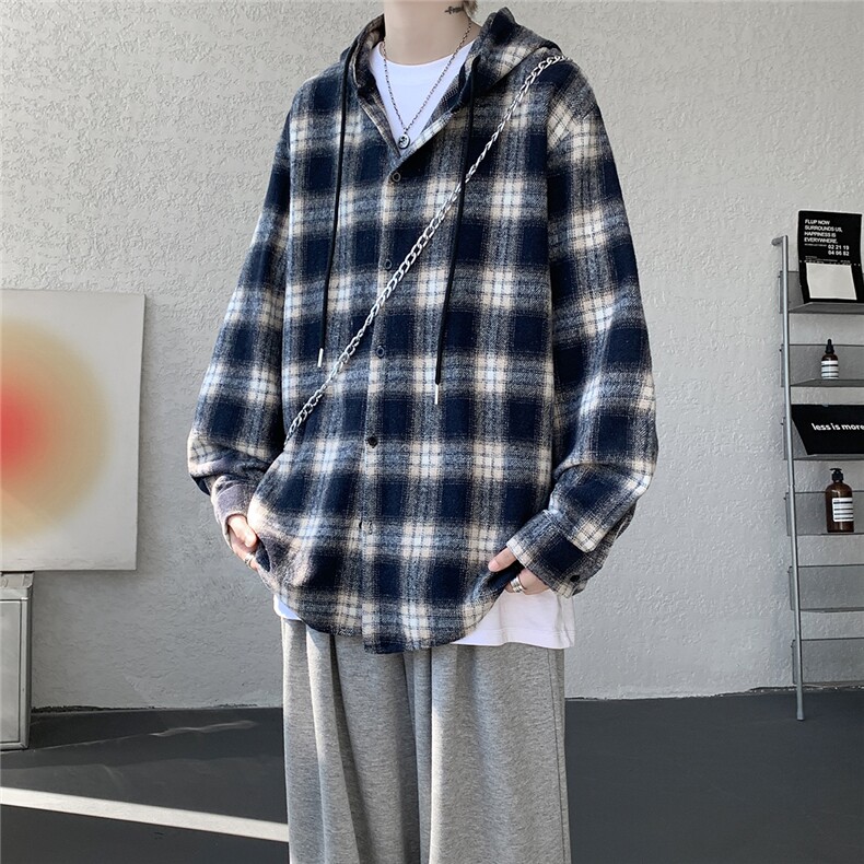 深度库存CS7139-P40特加绒P53特磨毛中性厚款连帽衬衫外套,男装衬衫,电商D232
