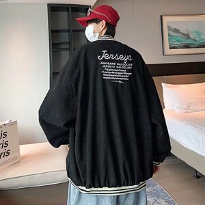 灯芯绒外套男秋季宽松休闲情侣夹克J009P55图片