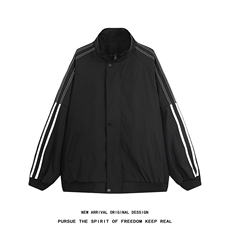 JK119/P65春装新款现货潮痞风宽松大码立领潮流休闲运动夹克外套，男装夹克，电商基地A050