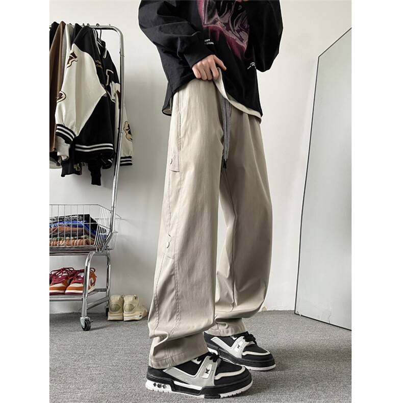 春季新款美式ins机能高冲锋街裤直筒排扣工装裤男895特P25控58,男装工装外套,电商C305A