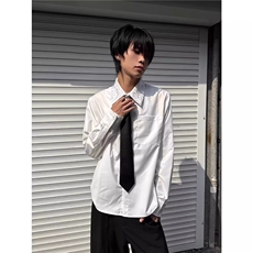 慵懒文艺ins时尚百搭日系新款简约气质原宿潮流长袖衬衫流行，男装衬衫，星座506A