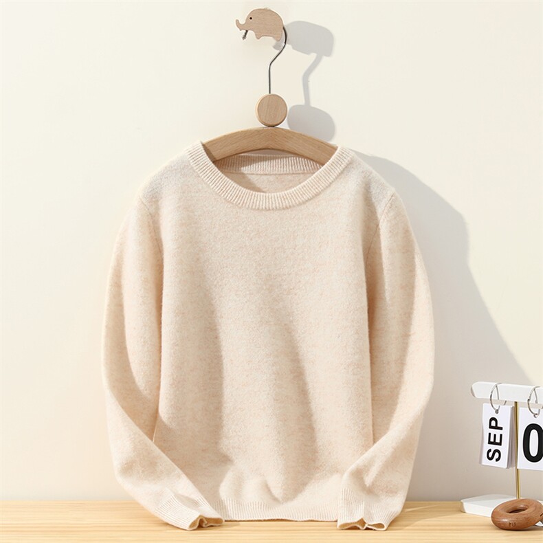 新款12针圆领长袖保暖童装，童装儿童羊毛衫，冰晶童装