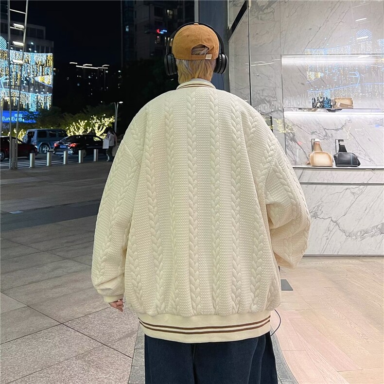 男秋季2023新款长袖双层麻花刺绣夹克外套WT43P63,男装夹克,星座1116-2