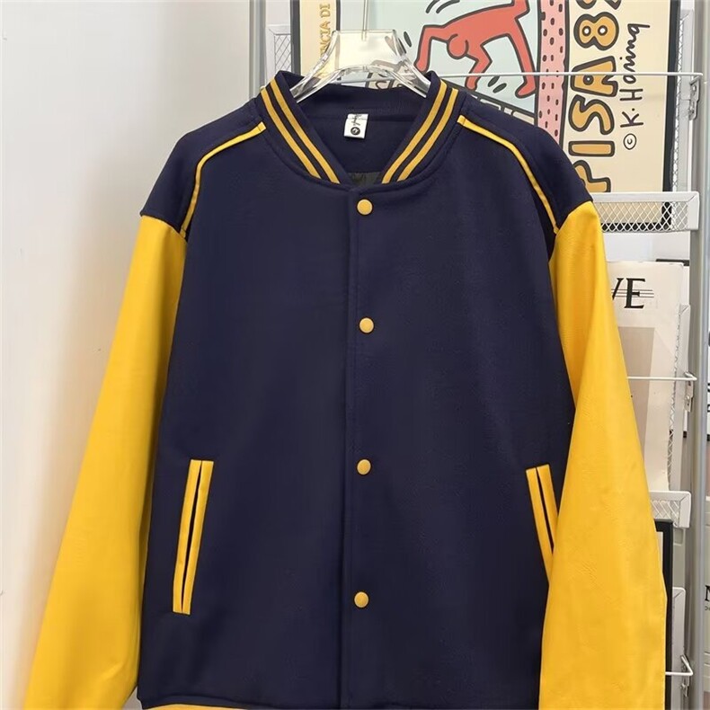 原宿新款日系潮流文艺慵懒流行ins龙凤尼拼皮毛巾绣棒球服百搭，女装职业装，星座1210-1