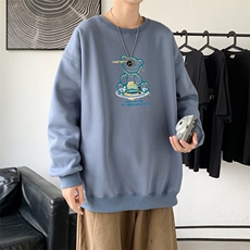 Y2476P38主推男圆领韩版运动外套ins港风青少年上衣21秋冬卫衣，男装卫衣，星座510A-1