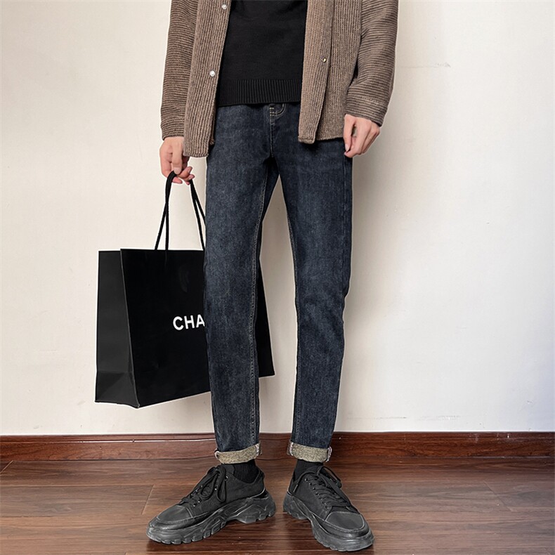 2025年秋冬上新修身小脚牛仔裤韩版显瘦弹力裤子D731/P68，男装牛仔裤，电商B381-2