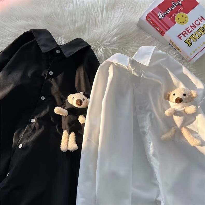 短袖衬衫男潮牌潮流少年感穿搭半袖衬衣外套式夏LS2210P35,男装衬衫,星座1013-5
