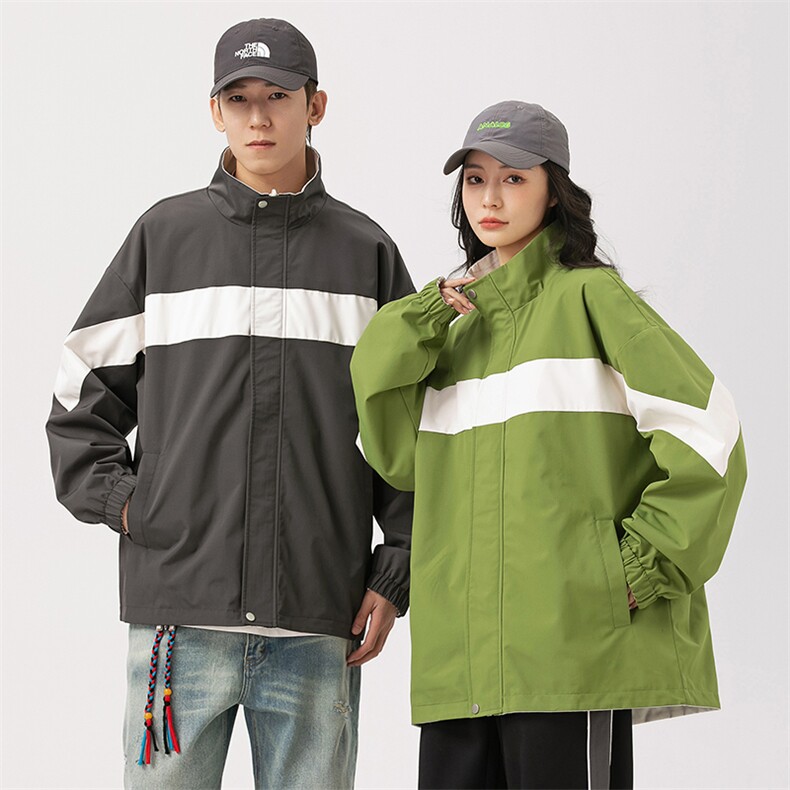 2024春季新款现货户外双面穿立领夹克男 冲锋衣外套JK901 -P75图片