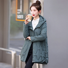 现货！专柜品质！2025冬装新款连帽羽绒服女中长款潮流时尚外套女，女装羽绒服，铭街依杨