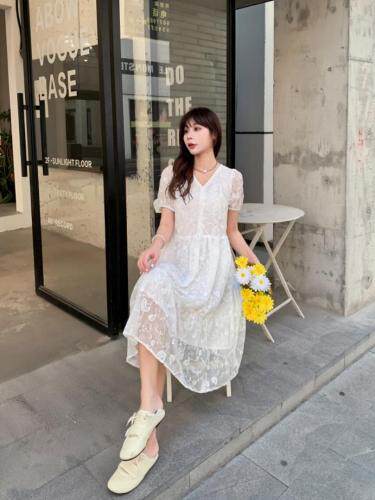 真丝绉连衣裙，女装连衣裙，天使公主