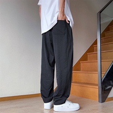 高级灰冰感休闲裤男速干垂感空调纹肌理凉感阔腿裤KG87P45，男装休闲裤，电商D325
