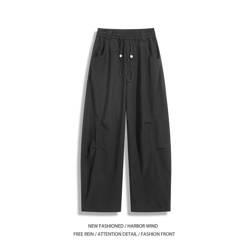 秋季新款褶皱解构拼接抽绳设计伞兵冲锋裤B315-K25307-特p42控78,男装休闲裤,电商B315