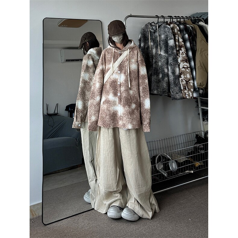 春装新款连帽夹克迷彩长袖衬衫男潮上衣百搭外套5750P60，男装夹克，电商A056