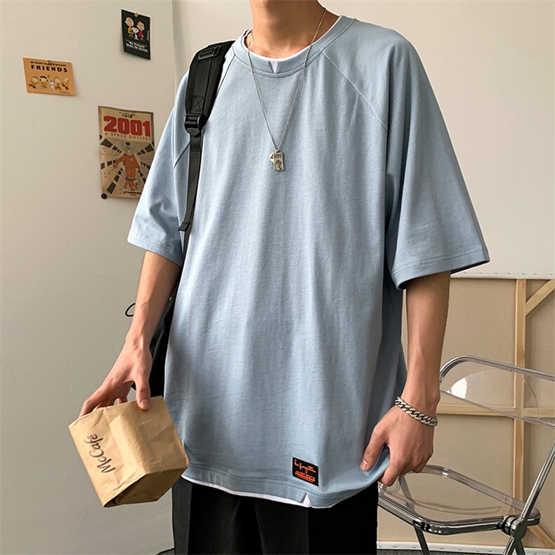 数据款！仿纯棉短袖t恤男新款百搭宽松潮流休闲T恤衫TC3011-P25图片